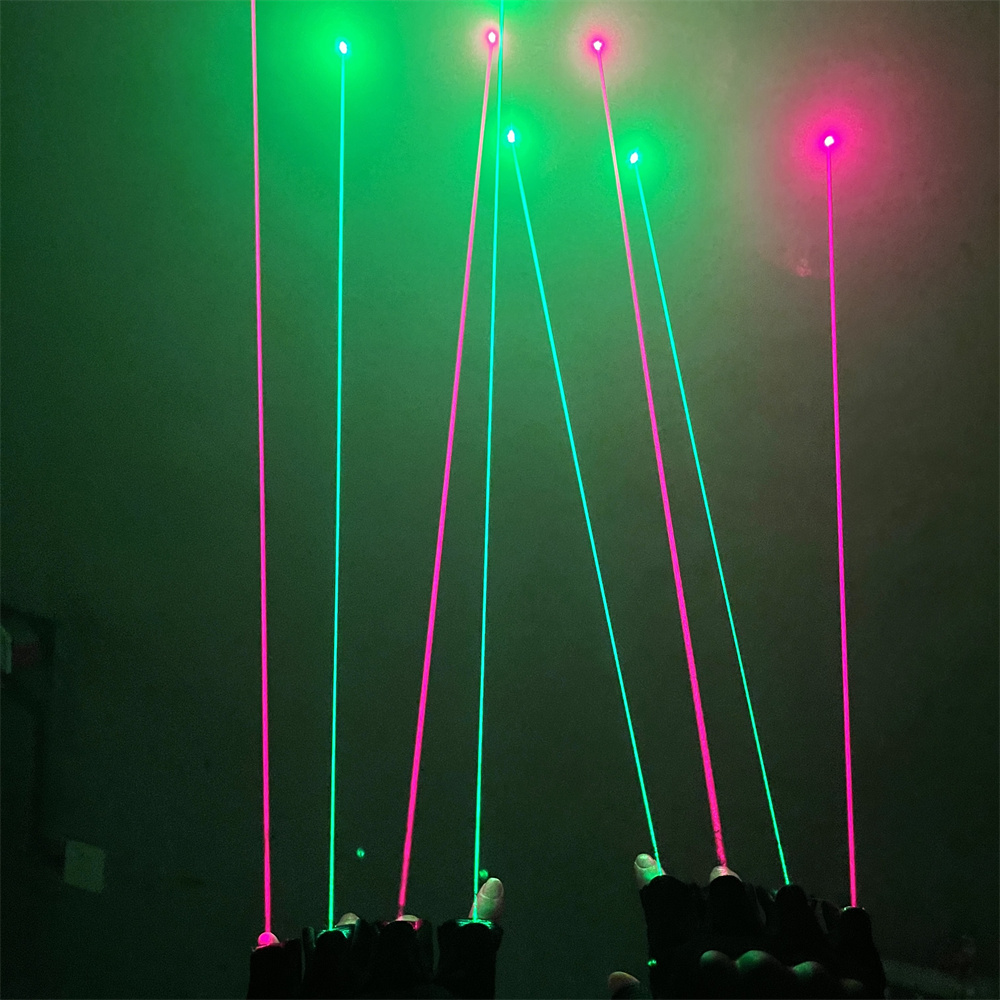 Led Gloves Music - Magicool RG4 Laserhandschoenen Brilpaar Knipperend Dansen