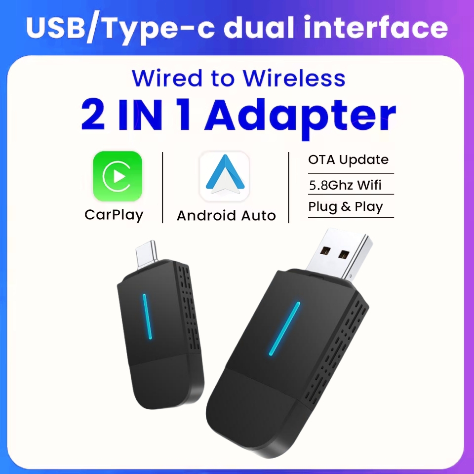 Mini Electronics Gadgets - ANYFAR Dual Interface Draadloze CarPlay Android