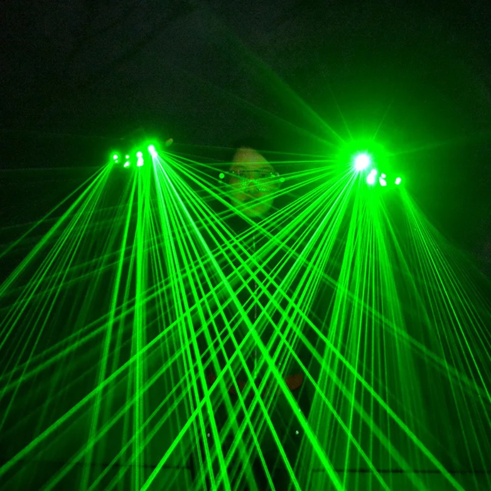 Led Gloves Music - Groene laserhandschoenen Laserflits Vinger Aankleden LED
