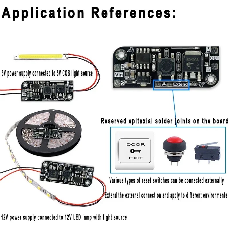 Electronics & Gadgets Starting With V - Micro-knop dimmodule, bistabiele elektronische schakelaar, lampdimmodule,